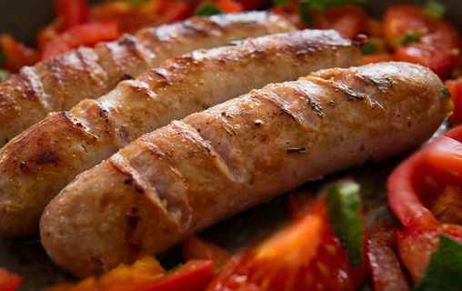 Cooked gourmet pork Sausages