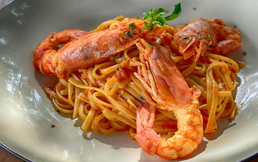 Authentic seafood Linguini